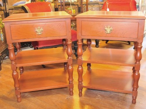 Pair Cedar Bedside Tables | Period: c1960s | Material: Cedar