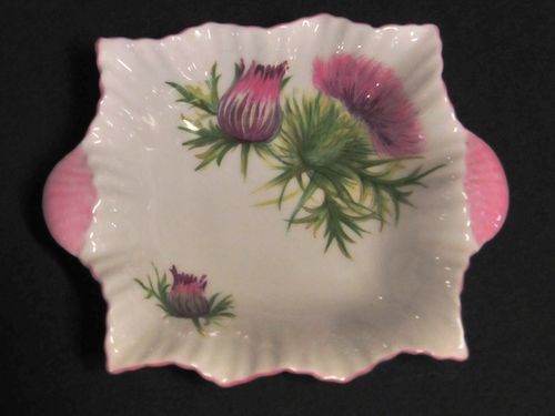 Shelley Thistle Dish | Period: c1960s | Make: Shelley | Material: Porcelain