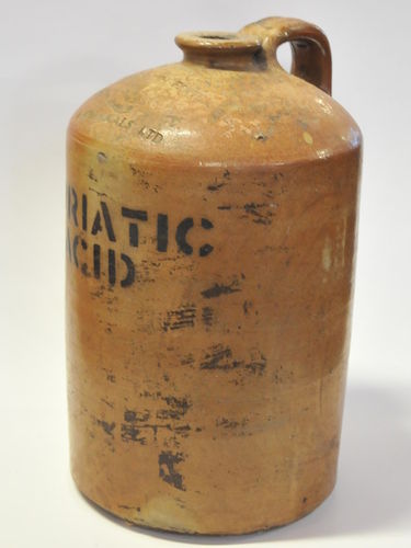 Muriatic Acid Demijohn | Period: c1900 | Make: Commonwealth Fertiliser & Chemicals Ltd | Material: Pottery