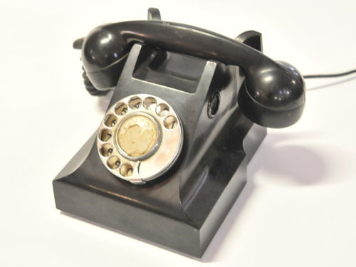 Black Phone | Period: c1950s | Material: Bakelite