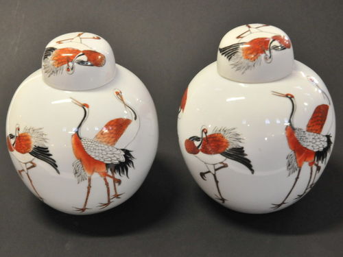 Pair Oriental Pots | Period: c1960s | Material: Porcelain