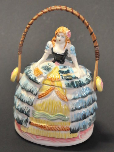 Crinoline Lady Biscuit Barrel | Period: c1950s | Material: Ceramic