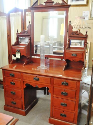 Dressing Table | Period: Victorian c1890 Art Nouveau | Material: Silky Oak