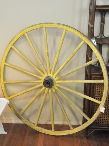 Wagon Wheel | Period: Edwardian c1900 | Material: Timber with iron rim.