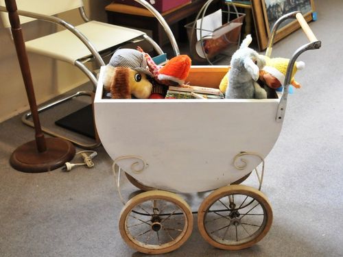 Doll's Pram | Period: c1950s | Material: Pine