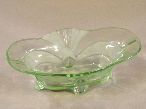 Green Bowl | Period: c1930s | Material: Green pressed glass