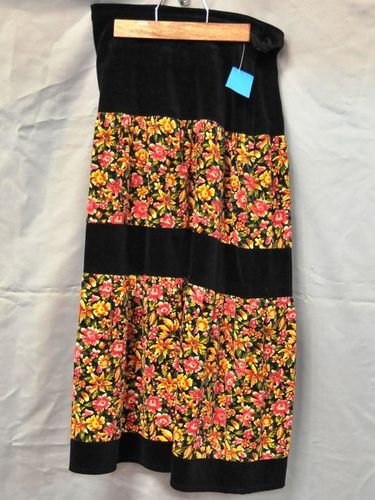 Velveteen Skirt | Period: c1970s | Make: Toronto | Material: Cotton velveteen