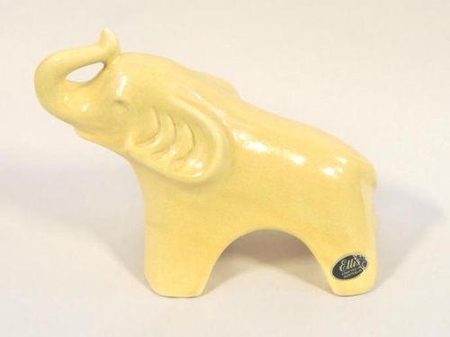 Ellis Elephant Ornament | Period: c1980 | Make: Ellis Pottery | Material: Pottery