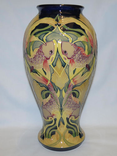 Moorcroft Fishy McGinty vase | Period: Contemporary | Make: Moorcroft | Material: Pottery | Moorcroft vase Fishy McGinty 46/12