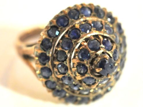 Sapphire Cocktail Ring | Period: 1965 | Make: Handmade | Material: 14ct gold & Australian sapphires