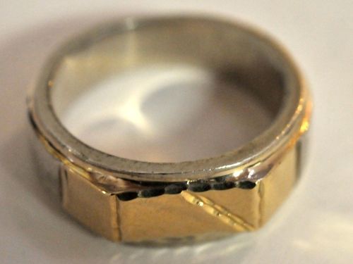 Silver & Gold Ring | Period: c1970s | Make: Handmade | Material: Sterling silver & 9ct gold.