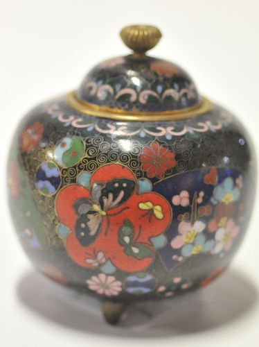Cloisonne Covered Jar | Period: Meiji Period | Material: Cloisonne