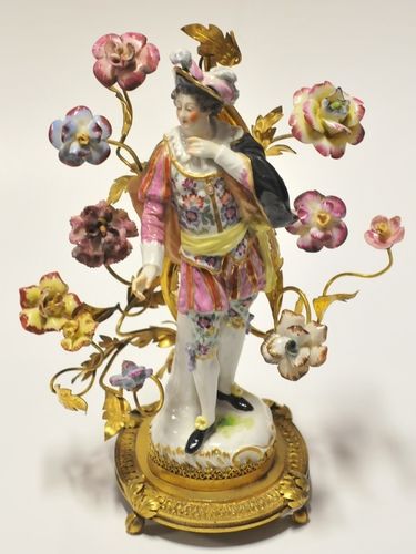 Meissen Style Figure | Period: Early 19th century | Make: Possibly Meissen | Material: Porcelain & Gilt Metal