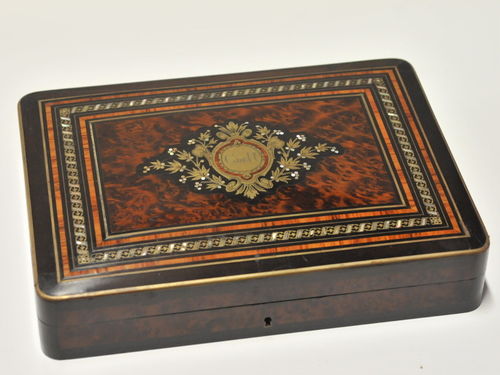 Inlaid Box | Period: 19th century | Material: Timber, brass and mother-of-pearl