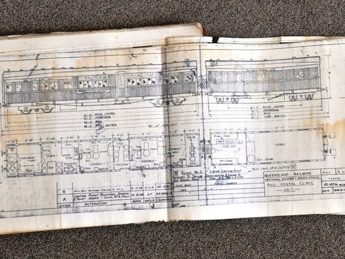 Railway Carriage Blueprints | Period: c1960 | Make: Queensland Railways | Material: Paper