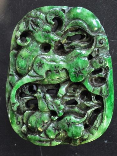 Carved jade Pendant | Period: Vintage | Material: Jade