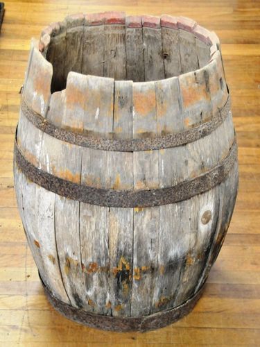 Old Barrel | Period: Victorian 1880 | Make: Hand Coopered | Material: Wood with iron bands