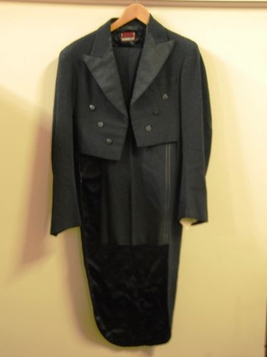 Mens Black Tails Suit | Period: c1950s | Make: Rothwells Department Store | Material: Wool blend