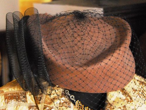 Felt Hat | Period: c1970s | Make: Dolman | Material: Brown felt with black netting