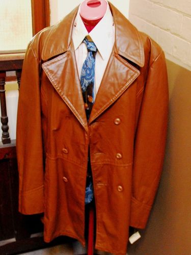 Men's Leather jacket | Period: c1970s | Make: Victoria Leather | Material: brown leather