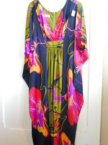 Ladies Kaftan Gown | Period: 1970s | Make: Ralston | Material: Nylon