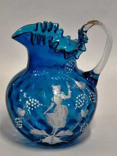 Mary Gregory Jug | Period: Victorian c1880 | Material: Glass