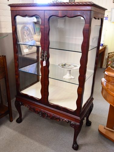 China Cabinet/ Display Case | Period: c1980s | Material: Various timbers and veneers