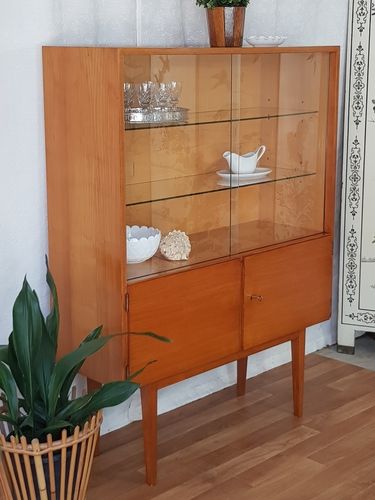 Display Cabinet | Period: c1960s | Material: Timber & glass | German Display Cabinet Mid-century.