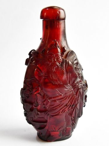Snuff Bottle | Period: Vintage | Material: Amber