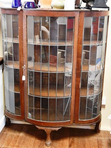 China Cabinet/ Display Case | Period: c1950s | Material: Leadlight Glass & Timber
