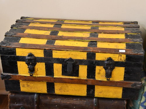 Shipping Trunk | Period: Victorian c1890 | Material: Various