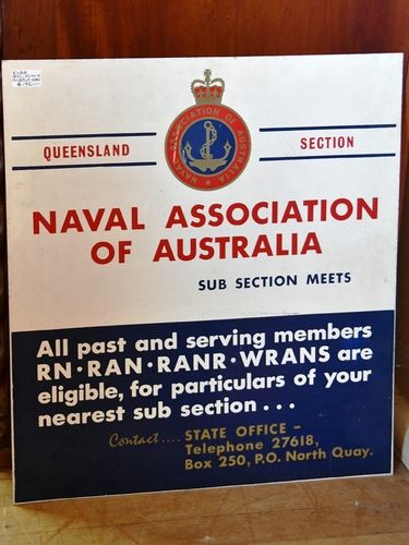 Sign- Naval Association | Period: 1950s | Material: Metal