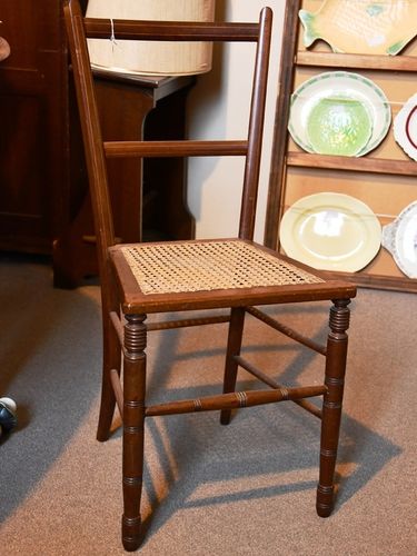 Inlaid Side Chair | Period: Victorian 1890s | Material: Walnut