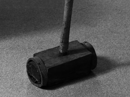 Vintage Sledge hammer | Period: c1900s | Make: Handmade | Material: Wood and iron