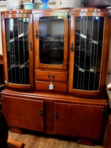 Leadlight Kitchen Dresser | Period: c1950s | Material: Timber