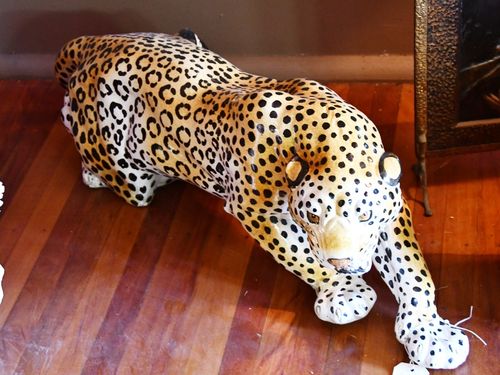 Large Ceramic Leopard | Period: 1970s | Material: Porcelain