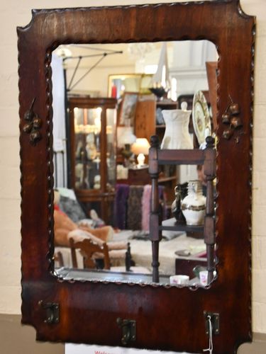 Carved Mirror Coat Rack | Period: Fereration 1930s | Material: Mixed timbers