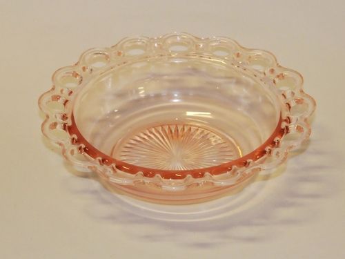 Depression Glass Bowl | Period: 1920s | Material: Pink glass