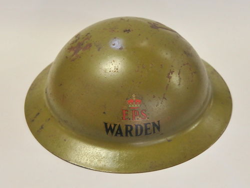 Warden Helmet | Period: WW2 | Make: Department of the Army | Material: Steel with fabric liner