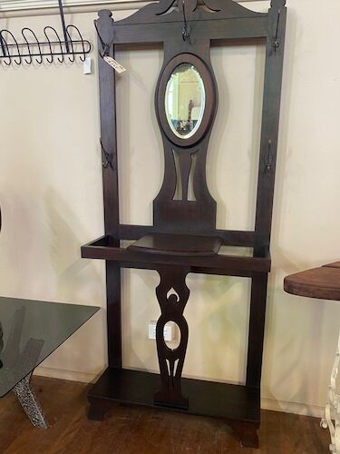 Hallstand | Period: Edwardian c1910 | Material: Silky Oak