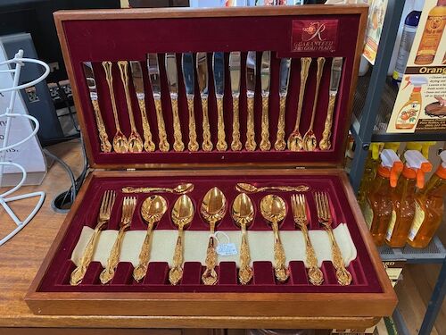 Gold Cutlery Set | Period: 1990 | Make: Rodd | Material: Gold plated