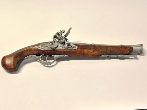 Reproduction Flintlock Pistol | Period: c1990 | Material: Iron & wood