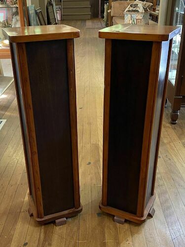Pair of Pedestals | Period: c1920 | Material: Walnut & Pine | Pair of timber pedestals
