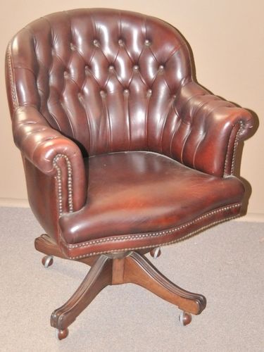 Office Chair | Period: Vintage | Material: Timber and leather