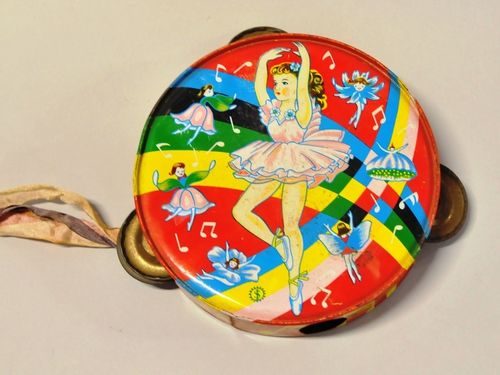 Child's Tamborine | Period: c1955 | Material: Tinplate