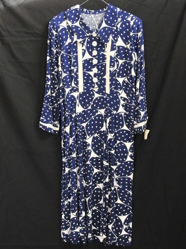 Navy & White Dress | Period: 1950s | Material: Cotton