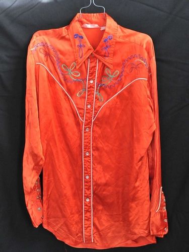 Western Shirt | Period: 1980s | Material: Satin