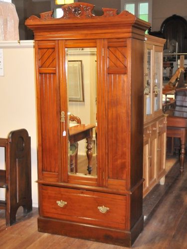 Blackwood Single Wardrobe | Period: c1890 | Make: Anthony Horden | Material: Blackwood