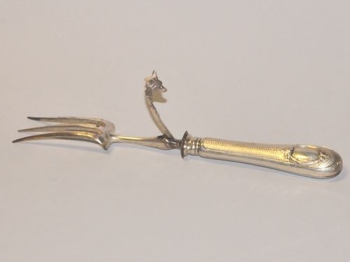 Silver Carving Fork | Period: C1880 | Material: .800 silver