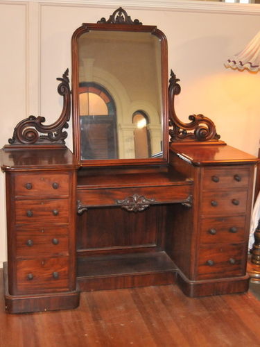 Pedestal Dressing Table | Period: Victorian c1880 | Material: Mahogany